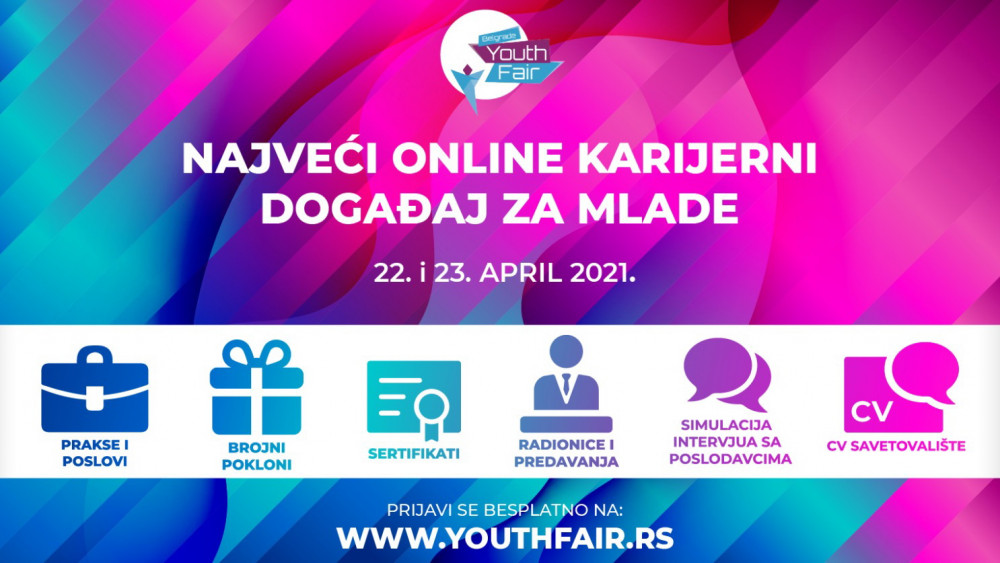 Belgrade Youth Fair 2021 – 22. i 23. aprila